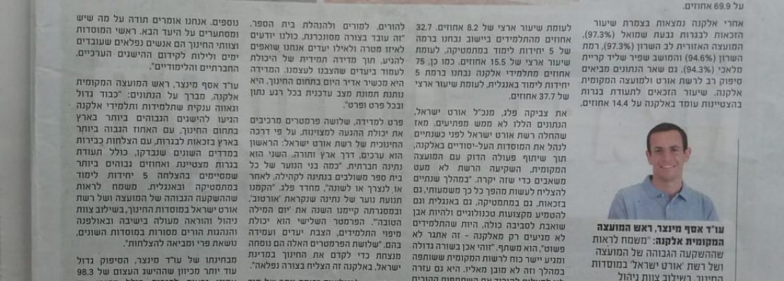 ובמקום הראשון – אורט אלקנה
